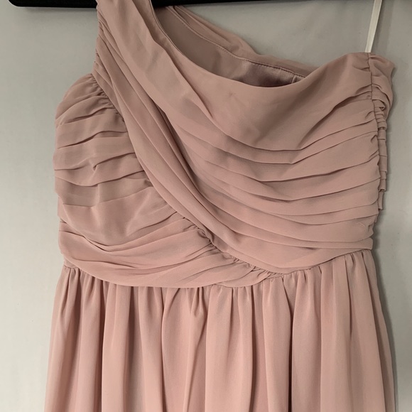 H&M one shoulder maxi dress in blush | size 8 - Picture 3 of 13